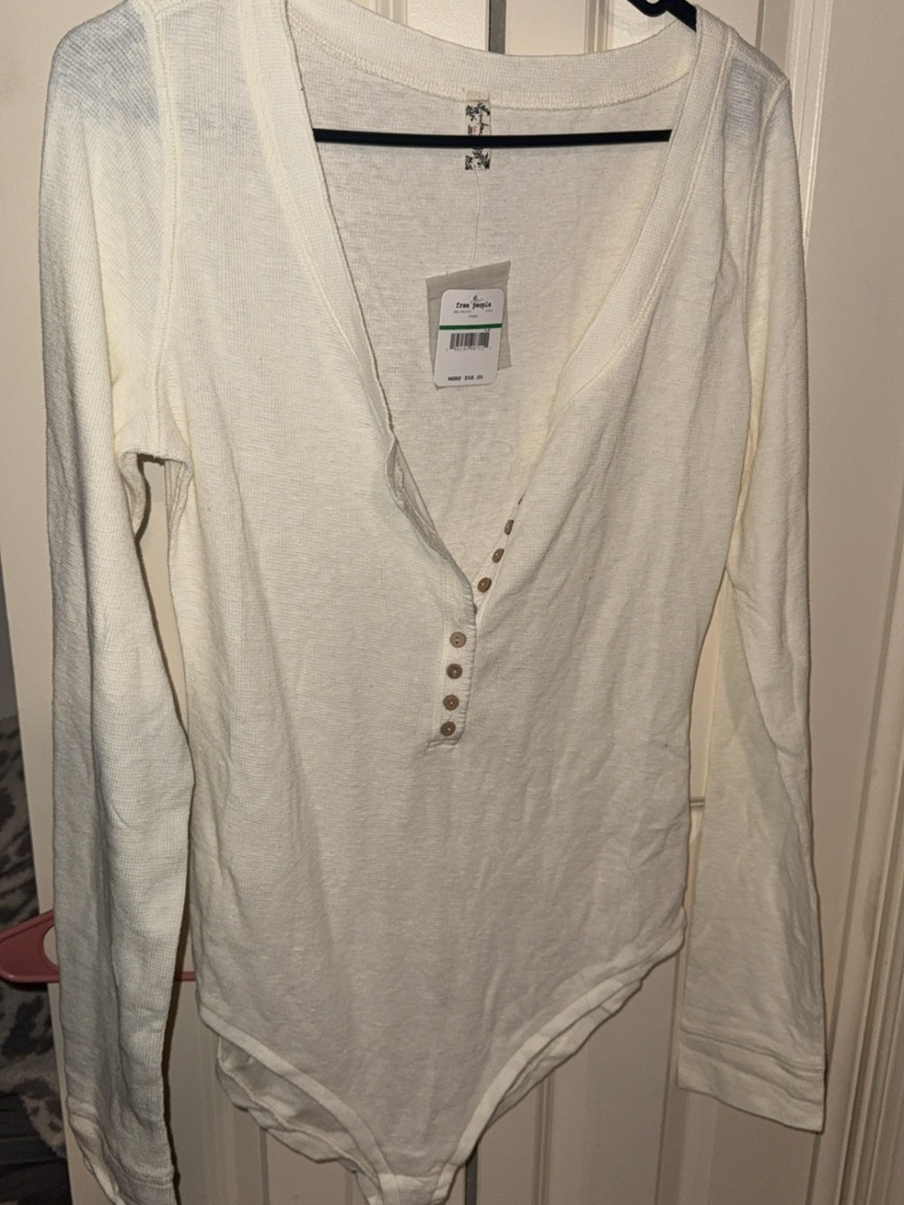Free People Intimately Henley Bodysuit Ivory